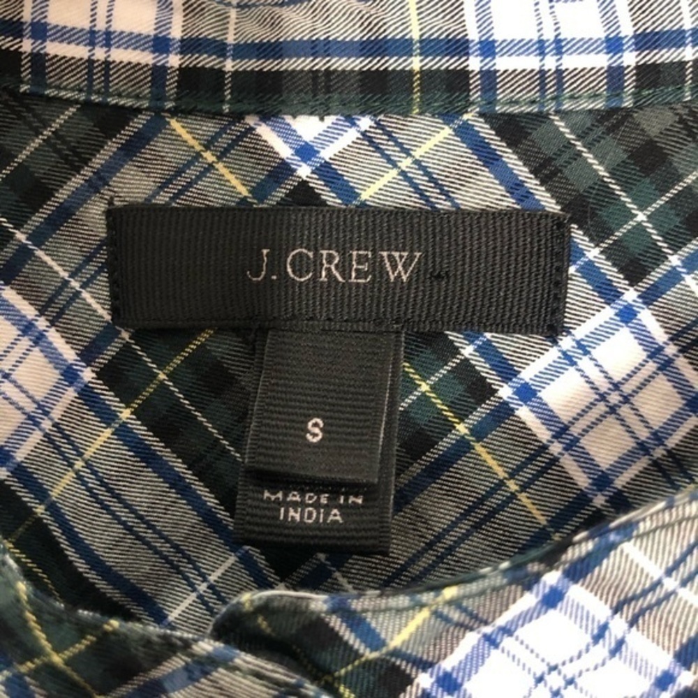 J. Crew embellished button up tartan plaid shirt - Picture 4 of 9